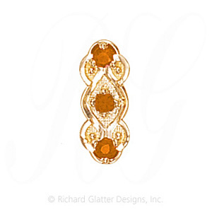 GS436 CIT - 14 Karat Gold Citrine Slide 